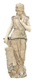 A Continental Alabaster Statue of a Woman