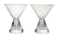 A Set of Twelve Steuben Teardrop Cocktail Glasses