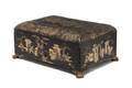 A Chinese Export Ebonized and Gilt Work Box