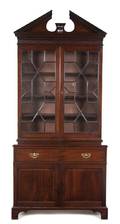 A George III Mahogany Secretaire Bookcase Folgam and Son