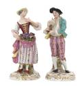 A Pair of Derby Porcelain Figures