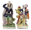 A Group of Two Staffordshire Figures
