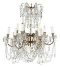 A French Gilt Bronze and Glass TwelveLight Chandelier