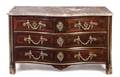 A French Regence Rosewood and Kingwood Commode