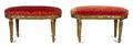 A Pair of Louis XVI Style Giltwood Tabourets