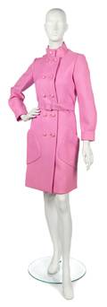A Norman Norell Pink Wool Coat