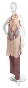 A Bill Blass Light Pink Silk Tunic