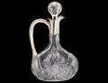 CONTINENTAL SILVER MOUNTED CUT GLASS DECANTER
