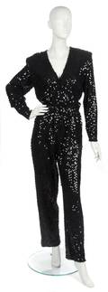 A Giorgio di SantAngelo Black Sequin Jumpsuit
