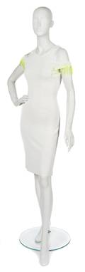 A Thierry Mugler White Silk Knit Dress