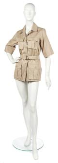An Yves Saint Laurent Khaki Safari Tunic