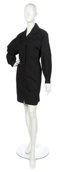 An Hermes Navy Cotton Trench Style Dress