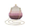 A Judith Leiber Purple Pink and Clear Minaudiere