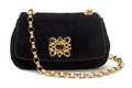 A Chanel Black Suede Evening Bag