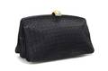 A Bottega Veneta Blue Leather Woven Clutch
