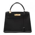 An Hermes Black Box Calf Leather Kelly