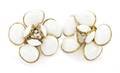 A Pair of Chanel Gripoix White Floral Earclips