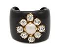 A Chanel Black Resin Cuff