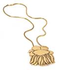 A Pauline Trigere Goldtone Pendant Necklace