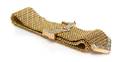 An 18 Karat Yellow Gold and Diamond Belt Bracelet