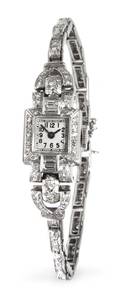 A Platinum and Diamond Watch Circa 1950