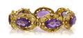 An 18 Karat Yellow Gold and Amethyst Bracelet