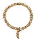 An 18 Karat Yellow Gold and Diamond Textured Necklace