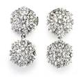 A Pair of 18 Karat White Gold and Diamond Fleurette Earrings Van Cleef  Arpels