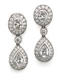 A Pair of Platinum and Diamond Ear Pendants Michael Beaudry