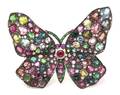 A Blackened Silver and Multi Gemstone Butterfly Brooch Andrea Molinari