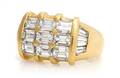 An 18 Karat Yellow Gold and Diamond Band