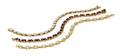 A Group of Yellow Gold and Gemstone Line Bracelets