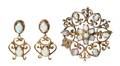 A Group of 14 Karat Yellow Gold and Opal Jewelry