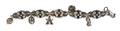 A Sterling Silver Bracelet with Six Attached Charms Georg Jensen