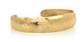 A 14 Karat Yellow Gold Hammered Cuff Bracelet