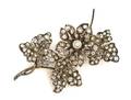 A Silver Topped Gold and Diamond En Tremblant Flowering Branch Brooch