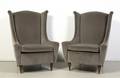A Pair of Contemporary Wingback Armchairs