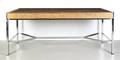 A Pace Burlwood and Chrome Desk