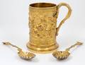 RENAISSANCE STYLE GILT MIXED METAL MUG