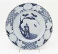 A Continental Chinoiserie Decorated Porcelain Plate