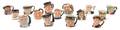 A Collection of Miniature Toby Mugs Royal Doulton