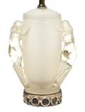 An Art Deco Frosted Glass Lamp