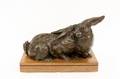 Dan Ostermiller Bronze Rabbit Sculpture