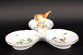 Herend Rothschild Bird Three Part Relish Dish