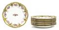 A Collection of Seven French Porcelain Dinner Plates Limoges