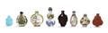 A Collection of Eight Asian Snuff Bottles