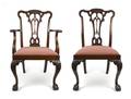 A Set of Eight Chippendale Style Mahogany Chairs