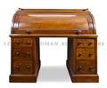 An English Victorian Mahogany Cylinder Desk