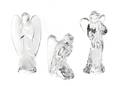 A Collection of Three French Glass Figures Baccarat