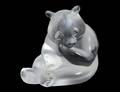LALIQUE CRYSTAL PANDA FIGURE